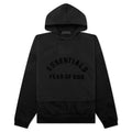 Nylon Fleece Hooded Sweater Jet Black