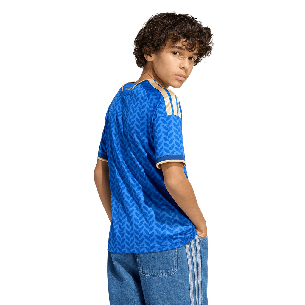 adidas Italy Home Youth Soccer Jersey 26 Blue