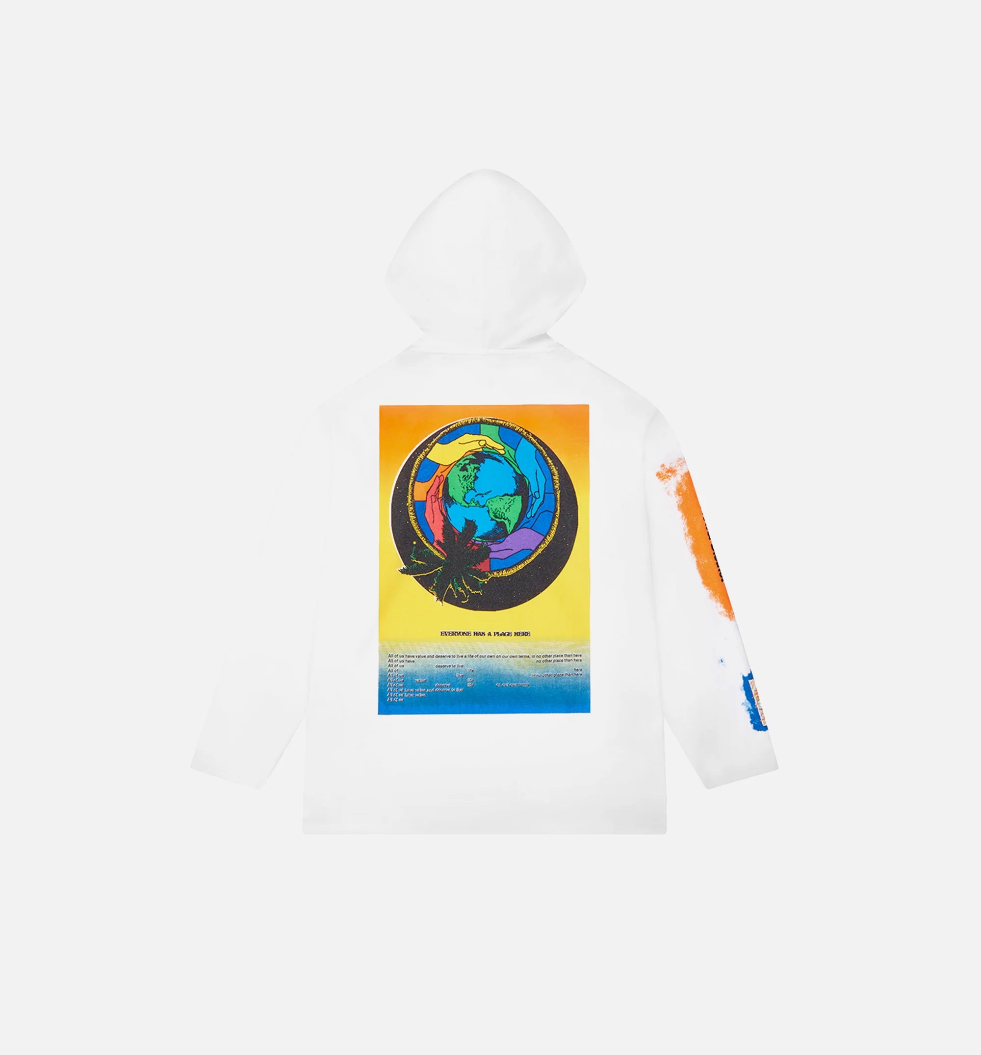 Mens T Shirt Hoodie White Blue Orange Black