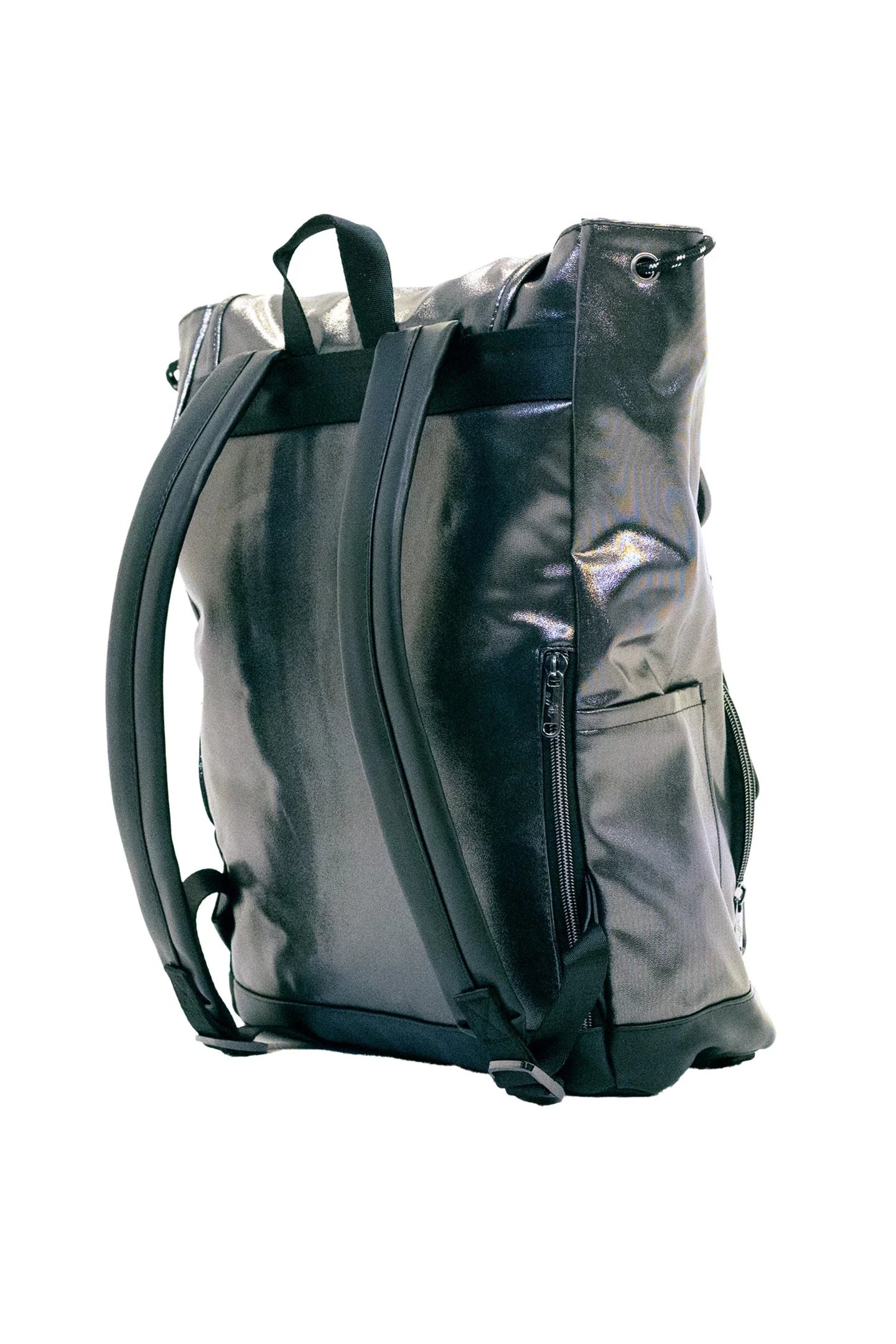 Varsity Pewter Holoshine Flap Backpack