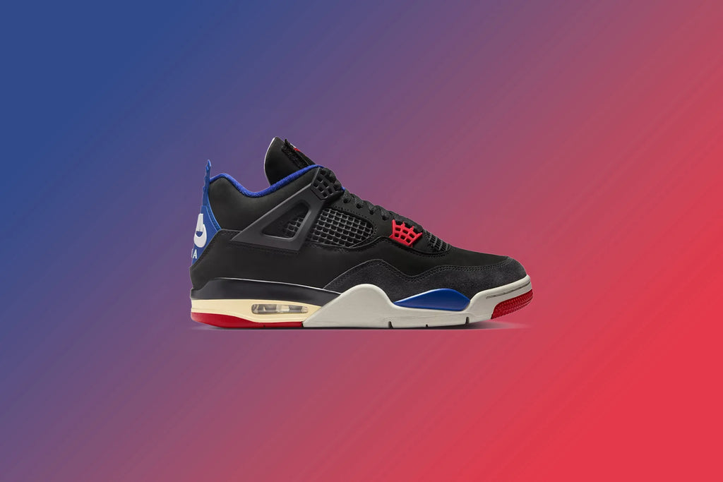 Air Jordan 4 Retro Rare Air Black Fire Red Deep Royal Blue