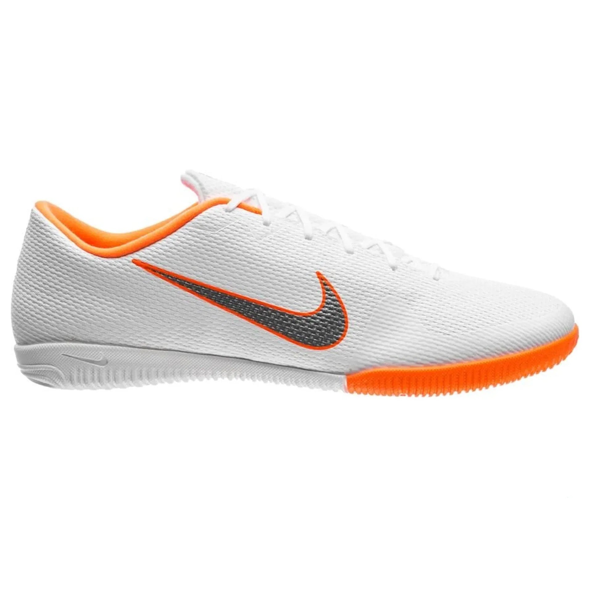 Nike Mercurial VaporX 12 Academy IC Indoor Soccer Shoes White Cool Grey Orange