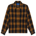 Brushed Flannel Shirt Jacket Orange Multi