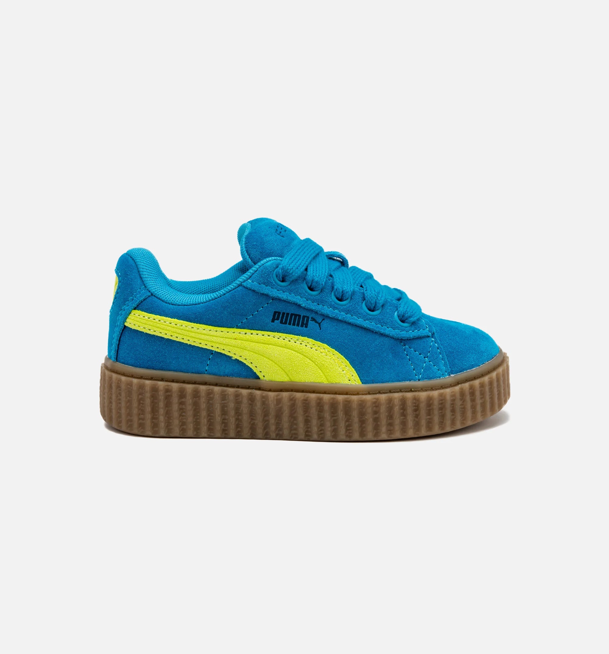 Fenty Creeper Phatty Preschool Lifestyle Shoe Blue Lime Gum Free Shipping
