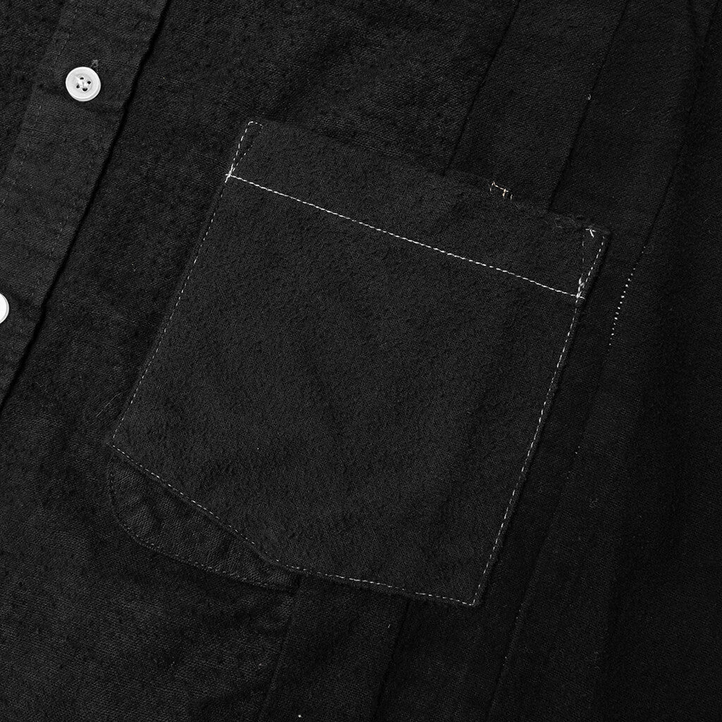 Flannel Shirt 7 Cuts Shirt Over Dye Black