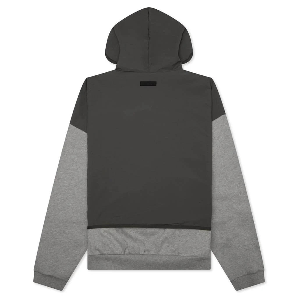 Nylon Fleece Hooded Sweater Dark Heather Oatmeal Ink