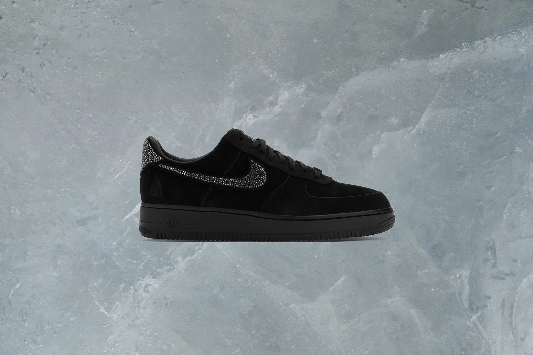 Nike x Ja Morant Air Force 1 Luxe Swarovski Black Metallic Silver Cobalt Bliss