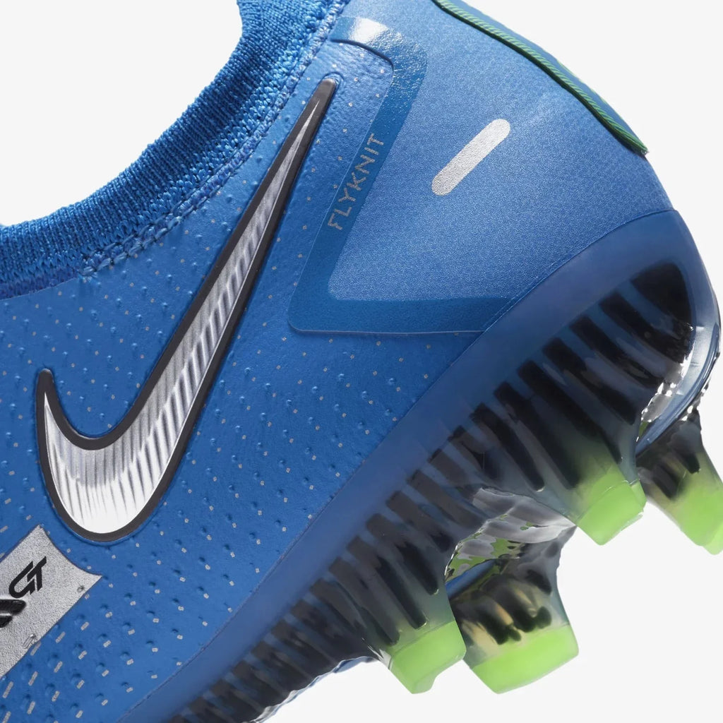 Nike Phantom GT Elit FG Firm Ground Soccer Cleats Blue Silver Green