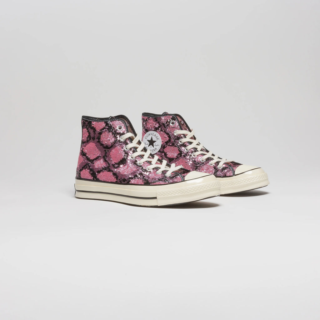 Chuck Taylor All Star Sequin High Top Mens Lifestyle Shoe Black Pink