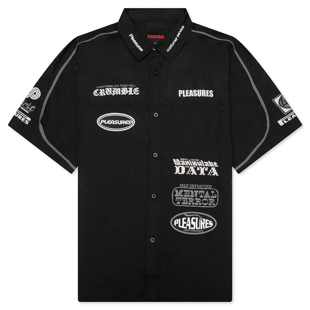 Terror Button Up Shirt Black