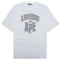Crack Print Pattern Logo Relaxed Fit Tee White