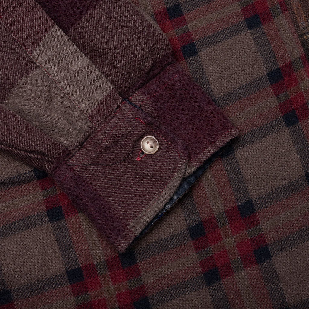 Over Dye 7 Cuts Shirt Brown
