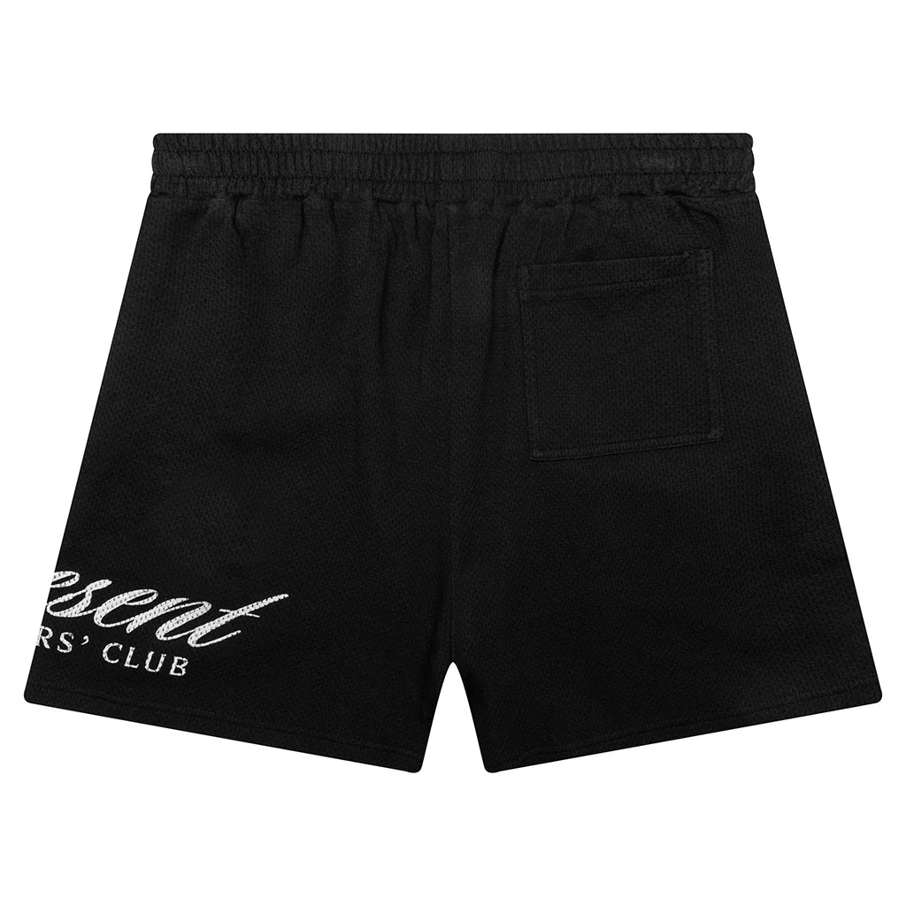 Owners Club Script Mesh Shorts Black