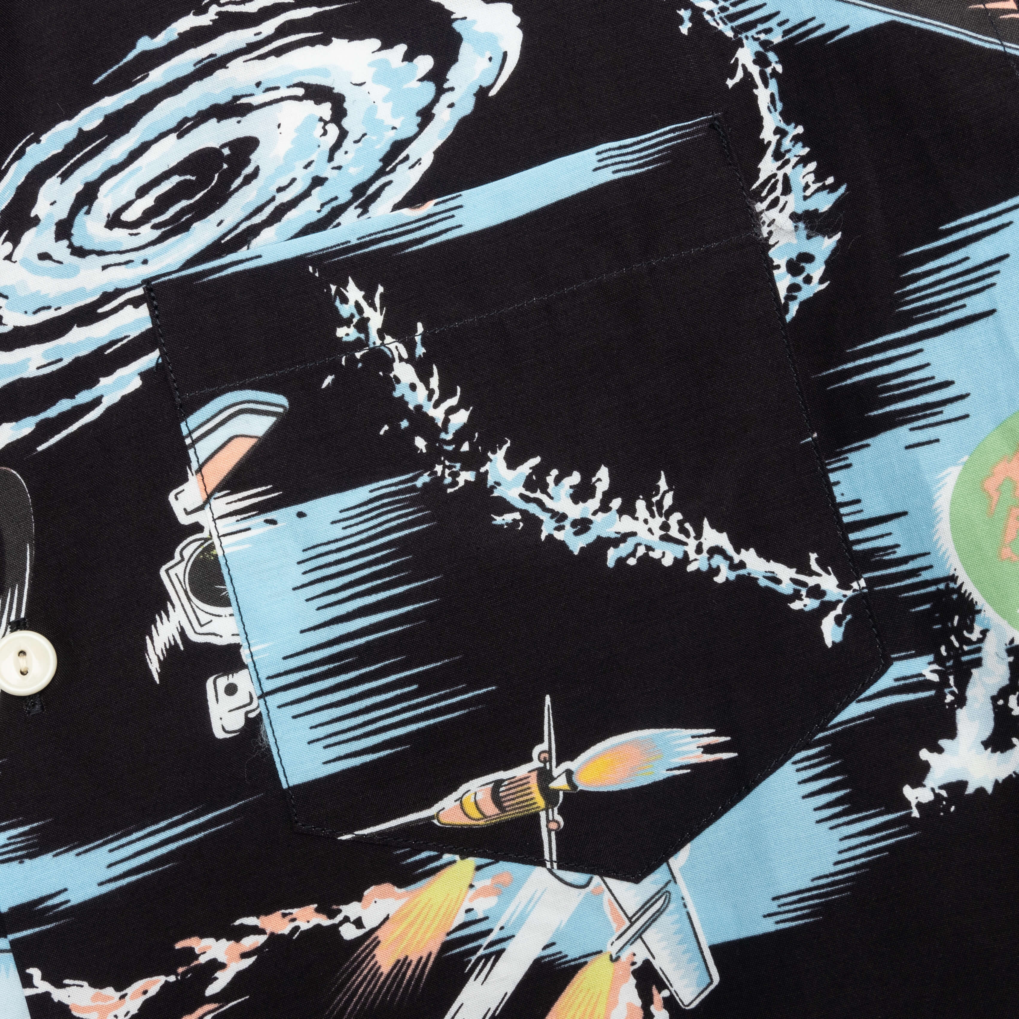 Graphic Aloha Shirt Black