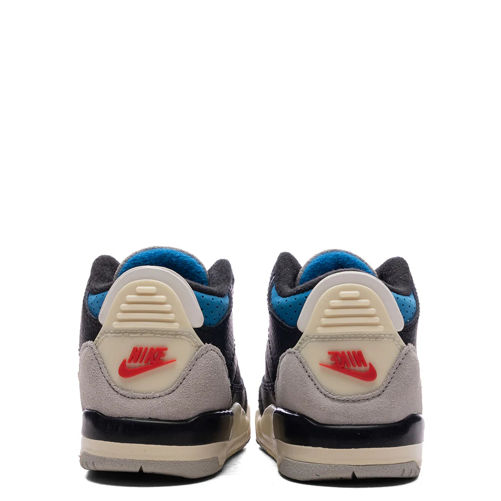 Air Jordan 3 Retro OG Rare Air TD Black Chile Red Neutral Grey