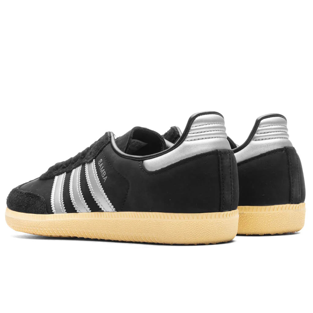 Womens Samba OG Core Black Matte Silver Almost Yellow