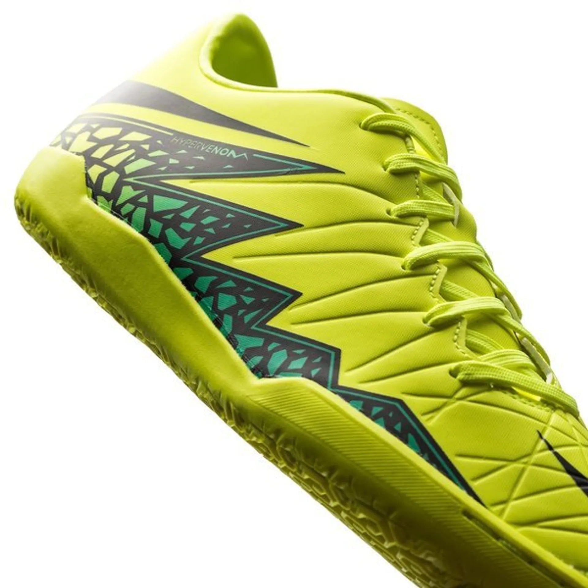 Nike HyperVenom Phelon II IC Indoor Soccer Shoes Volt Black Hyper Turquoise