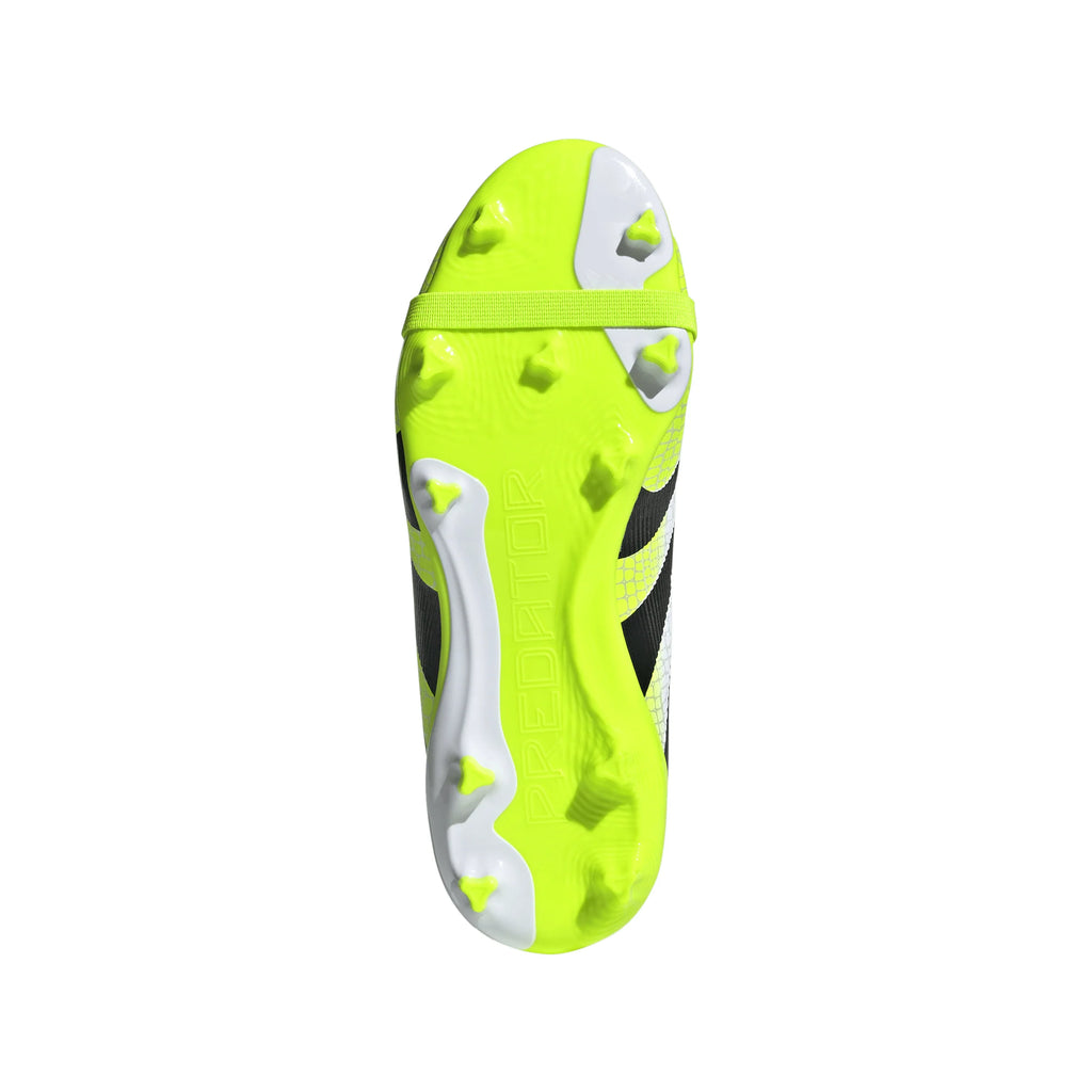 adidas Predator League Fold Over Tongue Youth Firm Multi Ground Soccer Cleats White Black