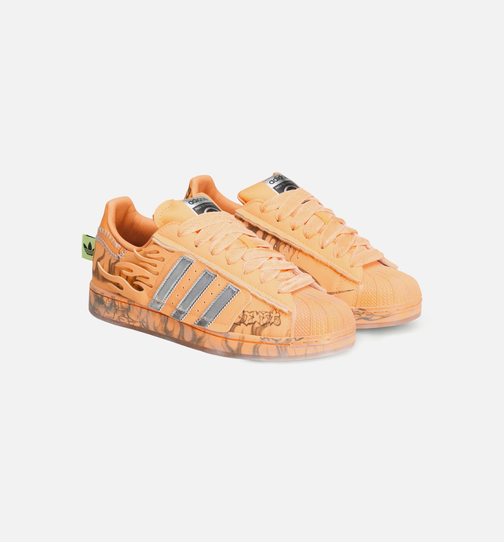 Hellstar Superstar II Mens Lifestyle Shoe Hazy Orange Silver Metallic Core Black Limit One Per Customer