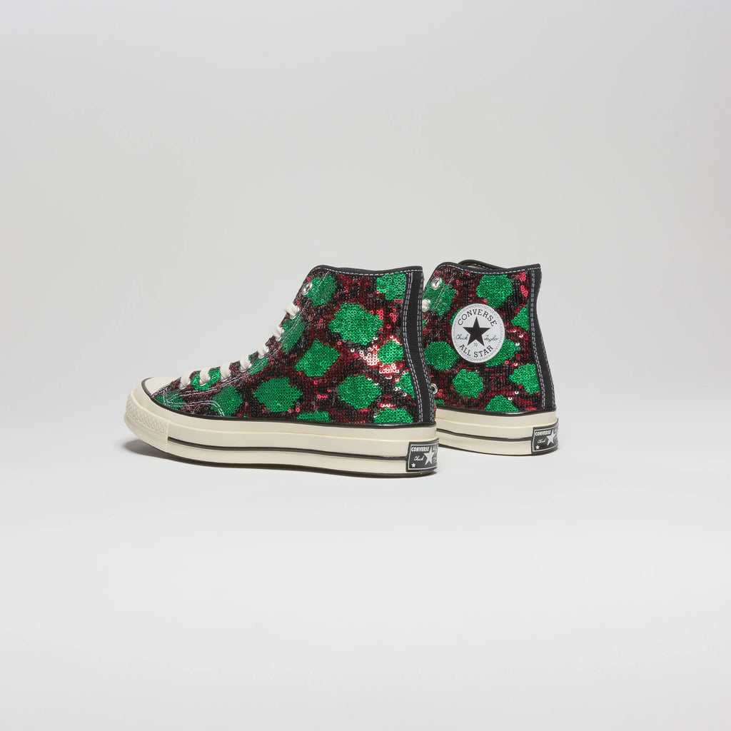 Chuck Taylor All Star Sequin High Top Mens Lifestyle Shoe Red Green
