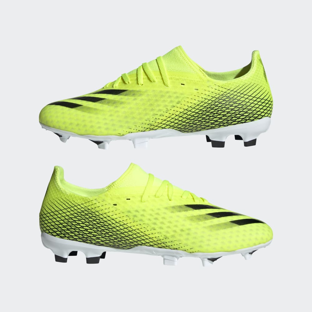 adidas X Ghosted 3 FG Firm Ground Soccer Cleats Bright Yellow Black White