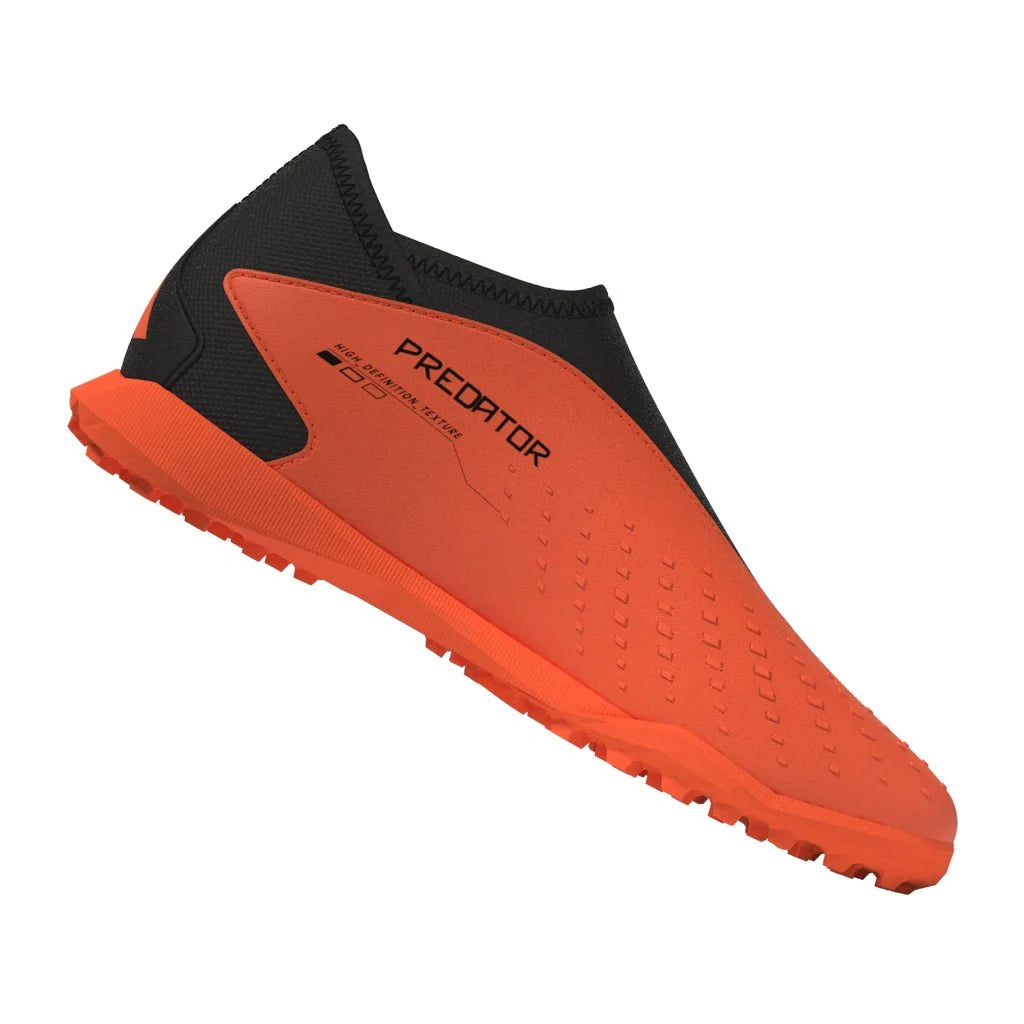 adidas Predator Accuracy3 Laceless TF Turf Youth Soccer Cleats Solar Orange Black