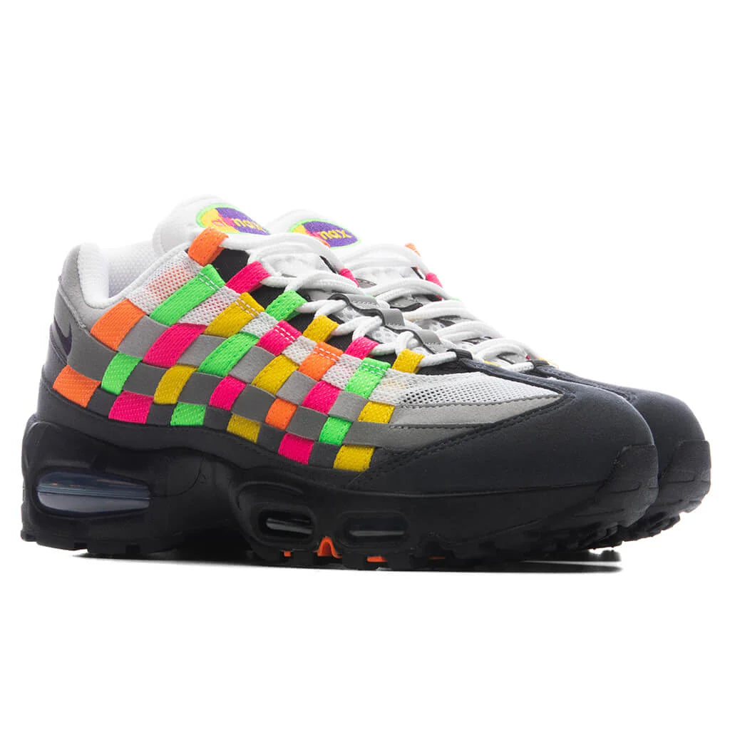 Air Max 95 Big Bubble Woven Multi White Purple Dynasty Pearl Grey