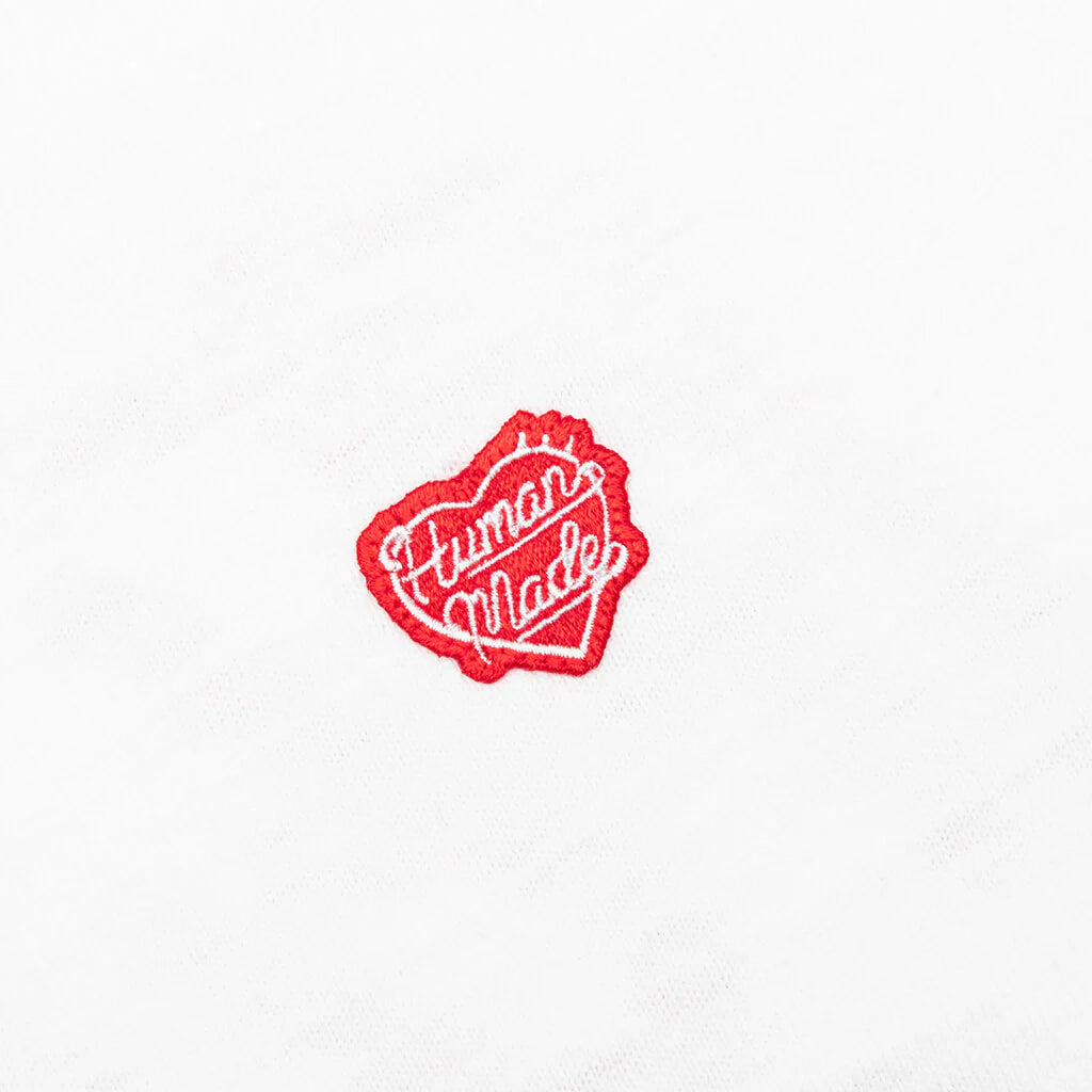 Heart Badge T Shirt White
