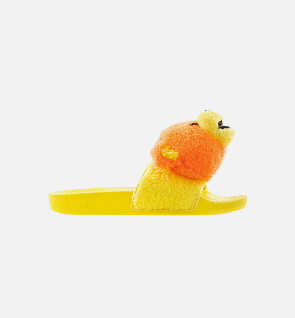 Jeremy Scott Teddy Adilette Mens Sandal Orange Yellow