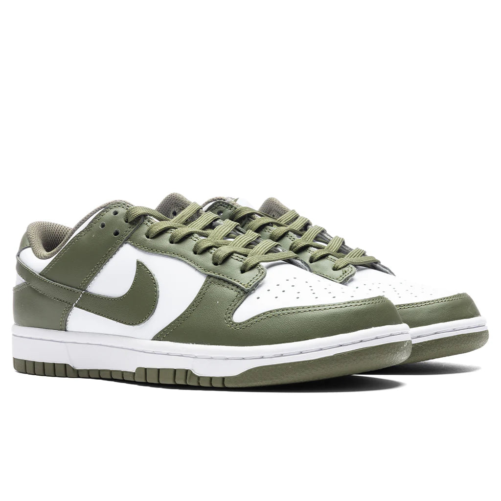 Womens Dunk Low White Medium Olive