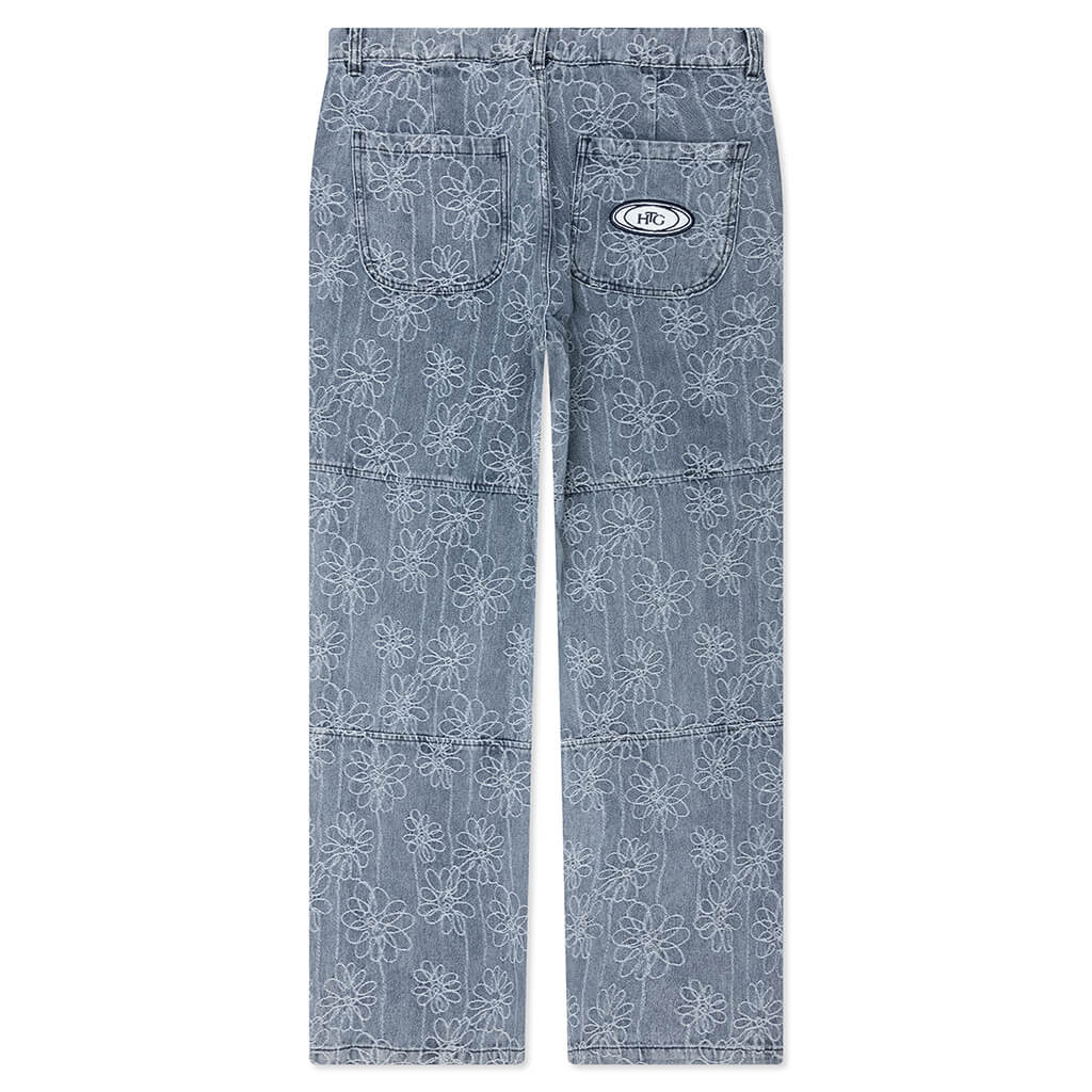 Flower Denim Pant Light Indigo