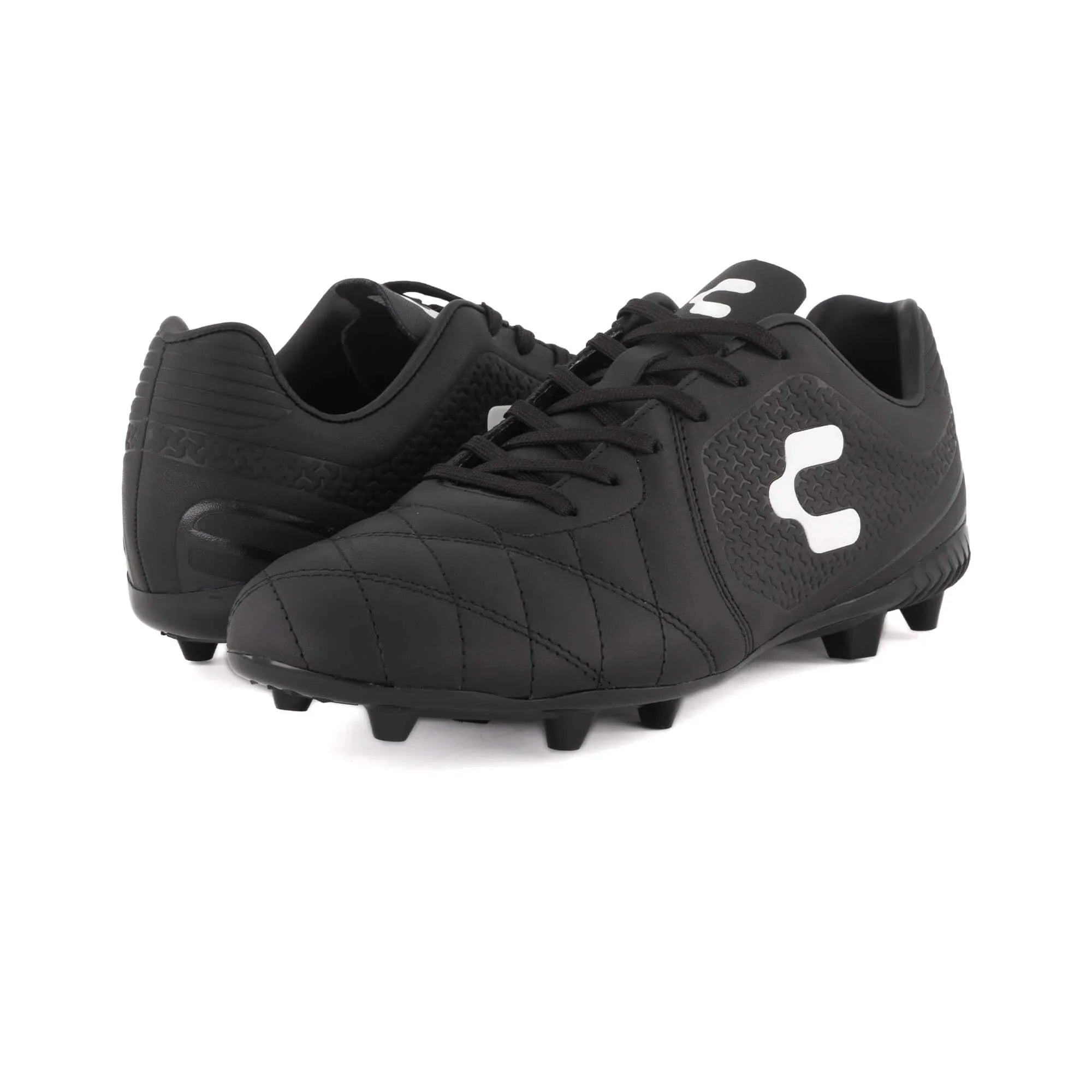 Charly Legendario LT FG 20 Firm Ground Soccer Cleats Black Grey