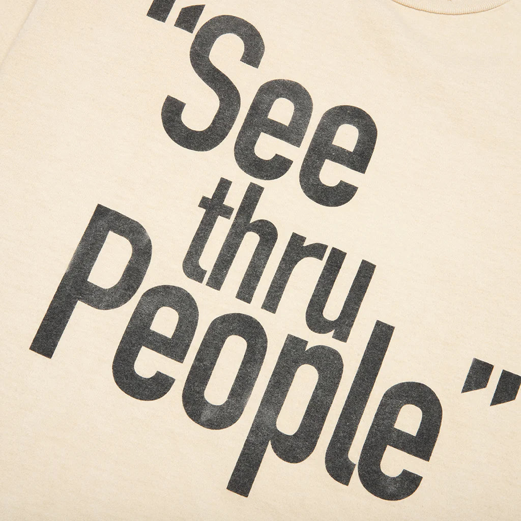 See Thru People Tee Antique White