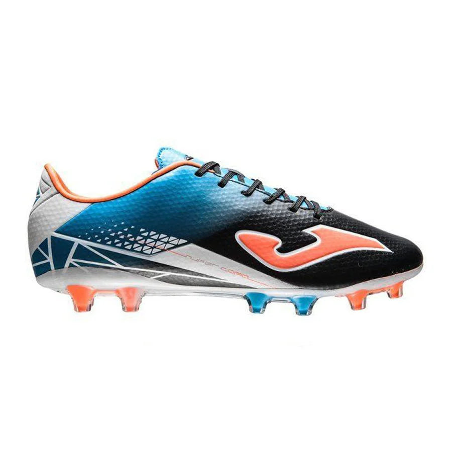 Joma SuperCopa Speed 501 FG Firm Ground Soccer Cleats Black Orange Blue