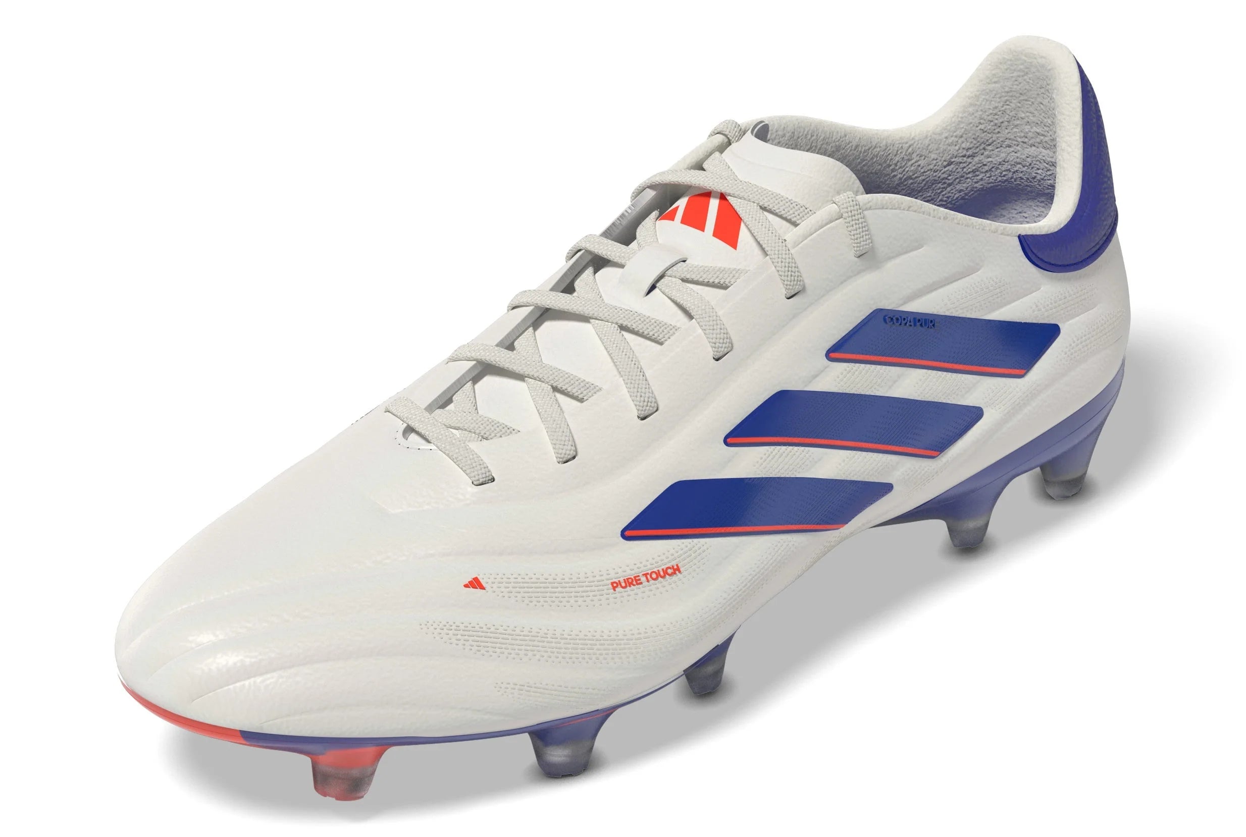 adidas Copa Pure 2 Elite FG Firm Ground Soccer Cleats White Lucid Blue Solar Red