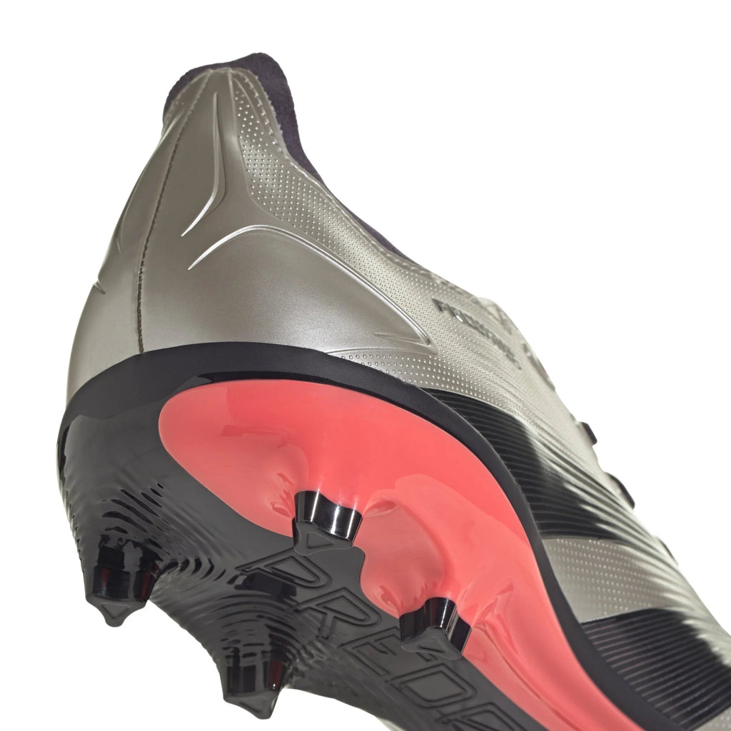 adidas Predator League FG Firm Ground Cleats Platinum Metallic Aurora Black Turbo
