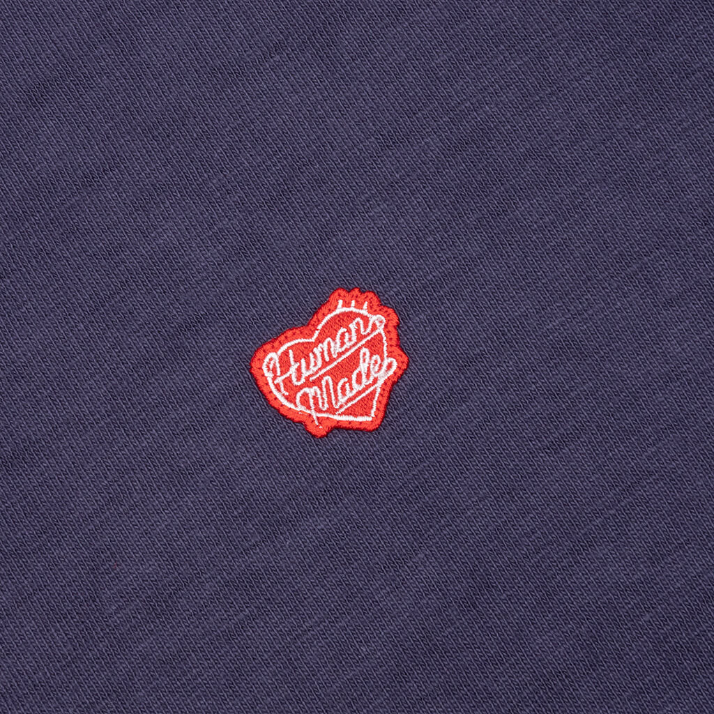 Heart Badge T Shirt Navy