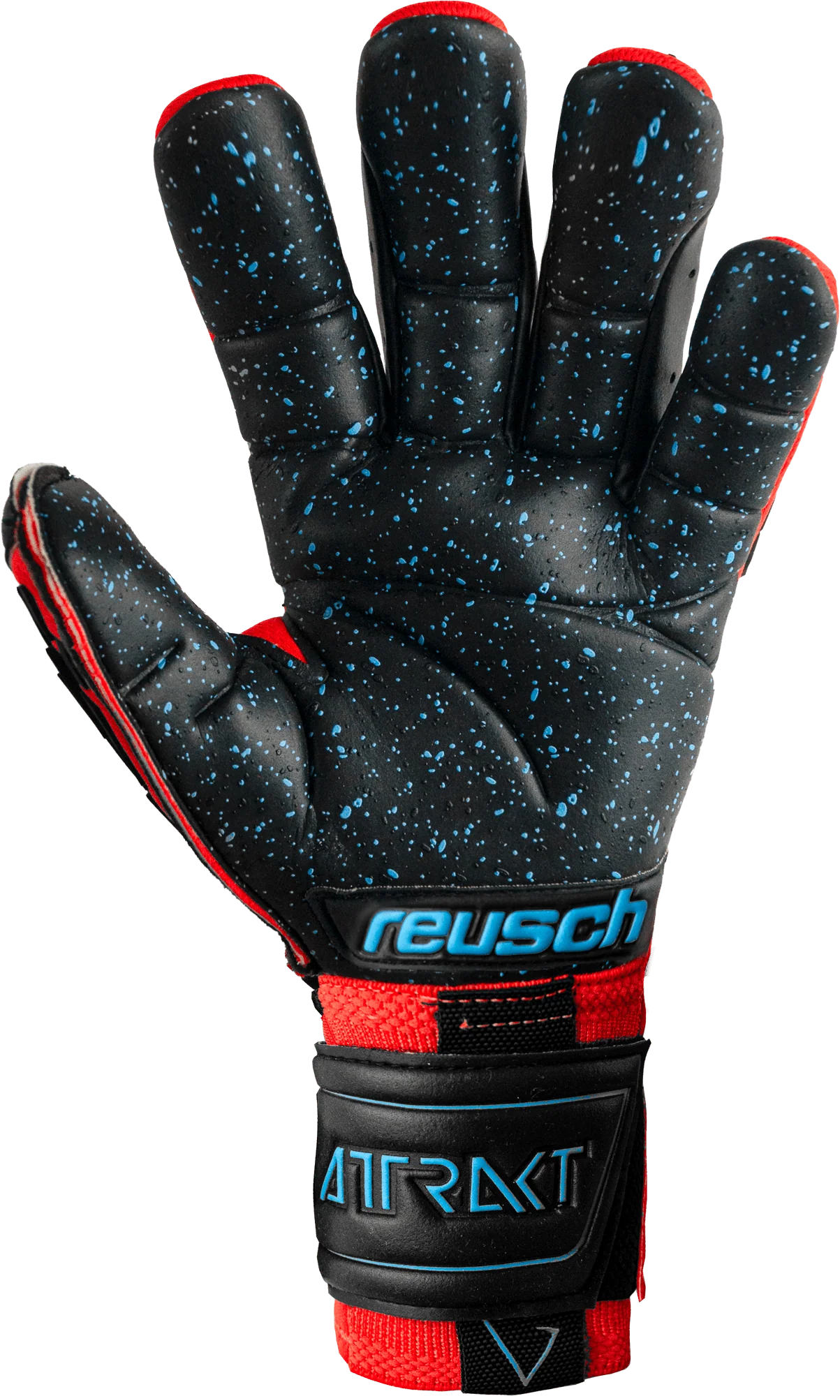 Reusch Attrakt Freegel Fusion Ortho Tec Goliator Goalkeeper Gloves Bright Red Blue Black