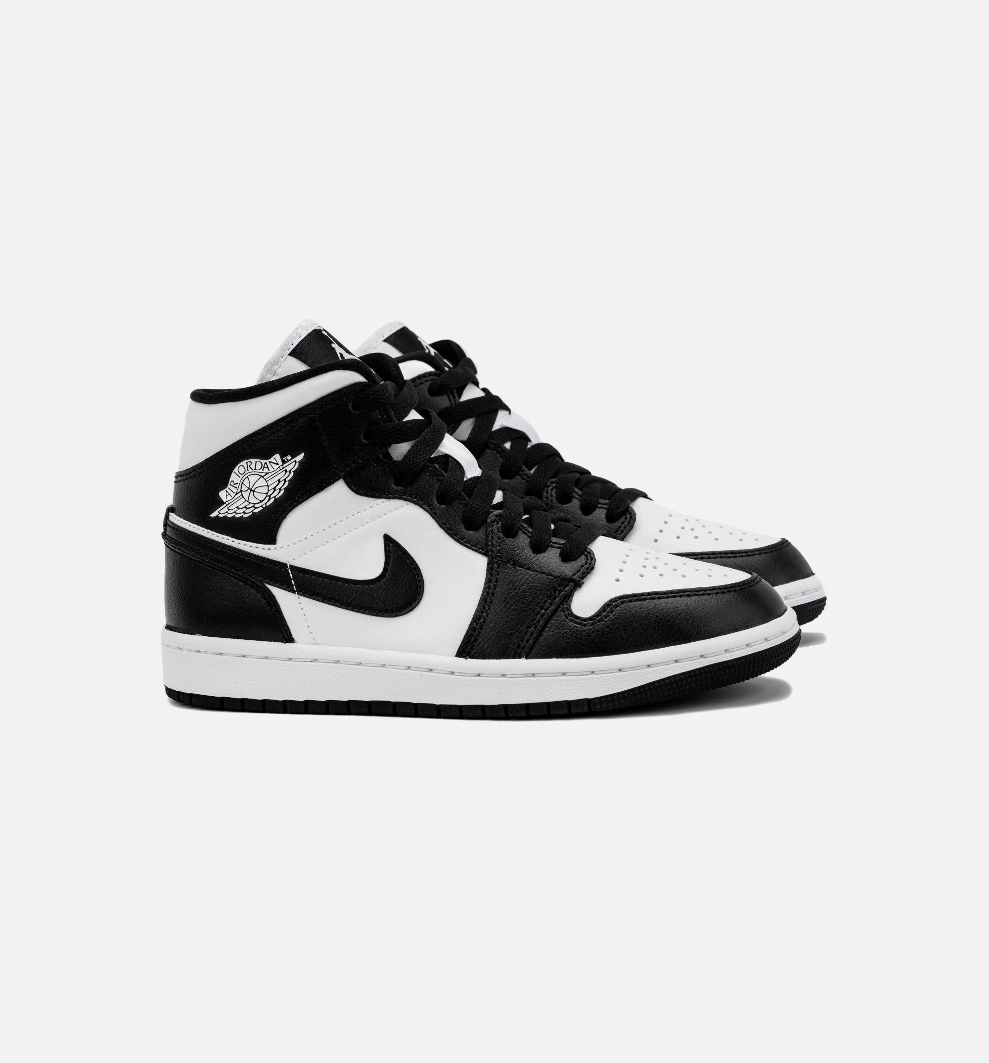 Air Jordan 1 Retro Mid Panda Womens Lifestyle Shoe Black White