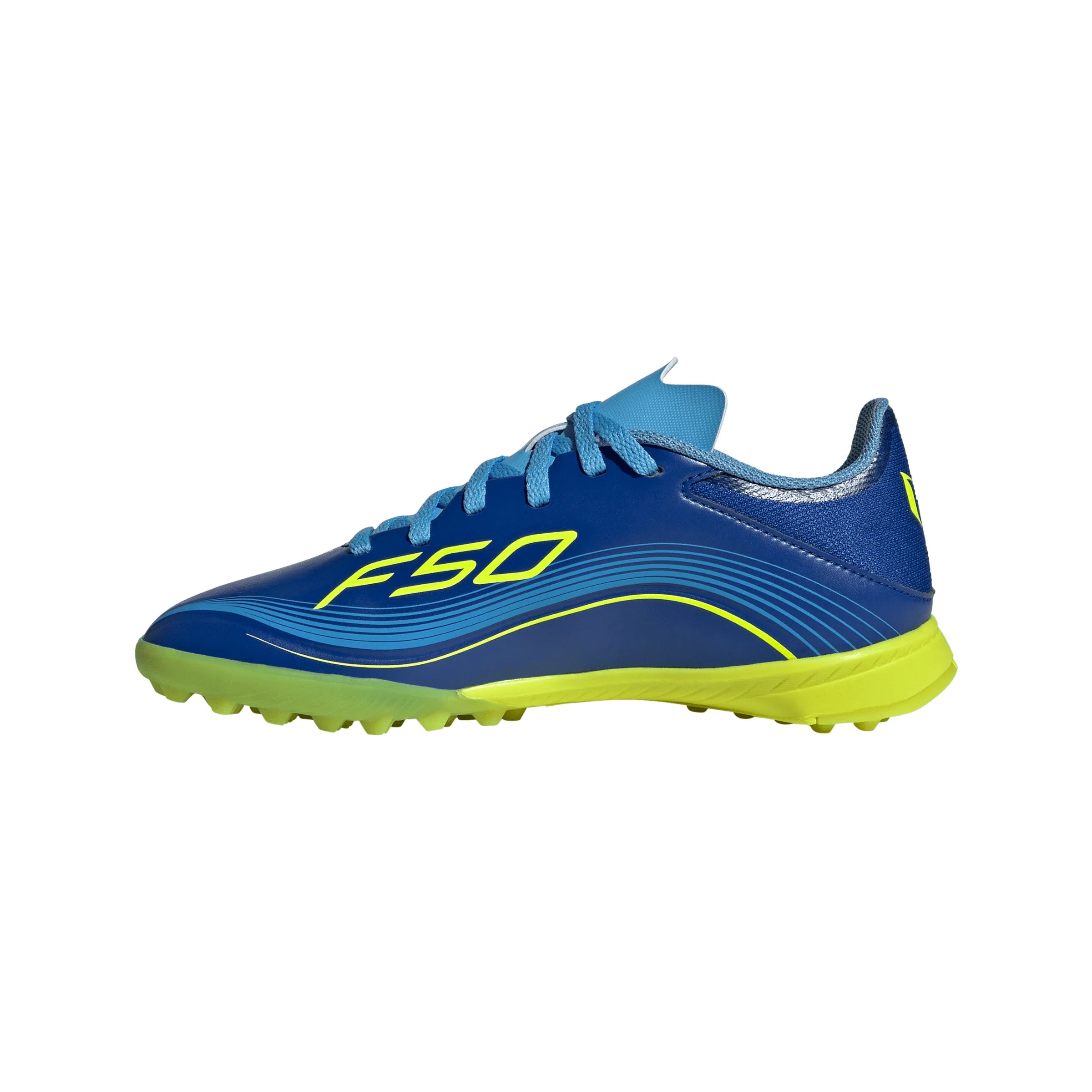 adidas F50 Messi League TF Youth Soccer Cleats Royal Blue Yellow Blue