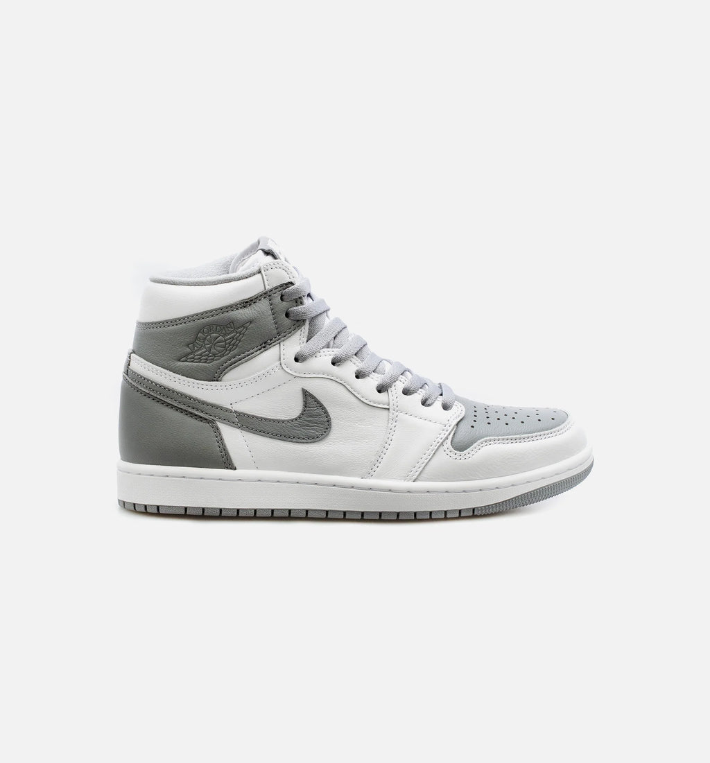 Air Jordan 1 High OG Stealth Mens Lifestyle Shoe White Grey Free Shipping