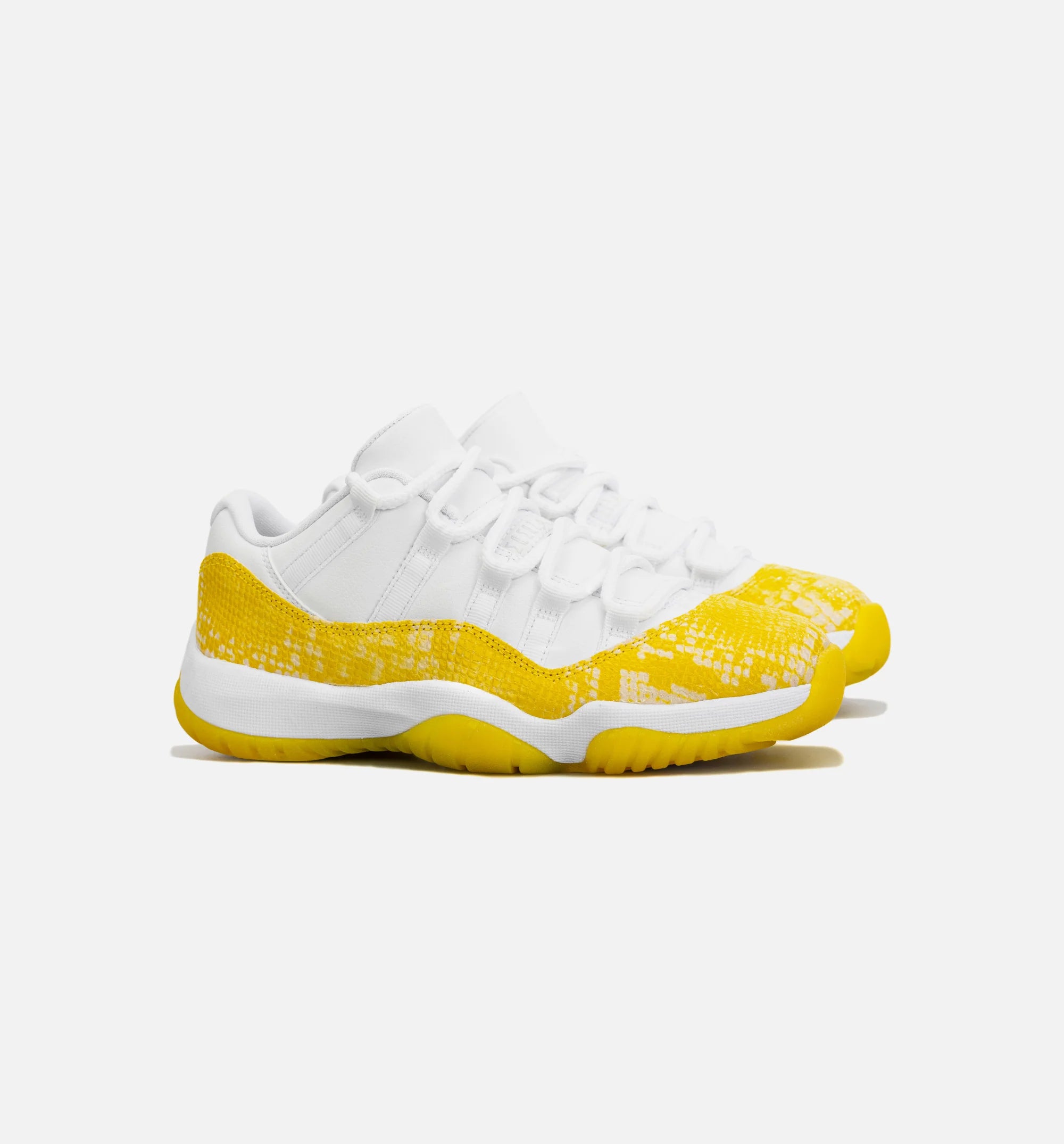 Air Jordan 11 Retro Low Yellow Snakeskin Womens Lifestyle Shoe Yellow White