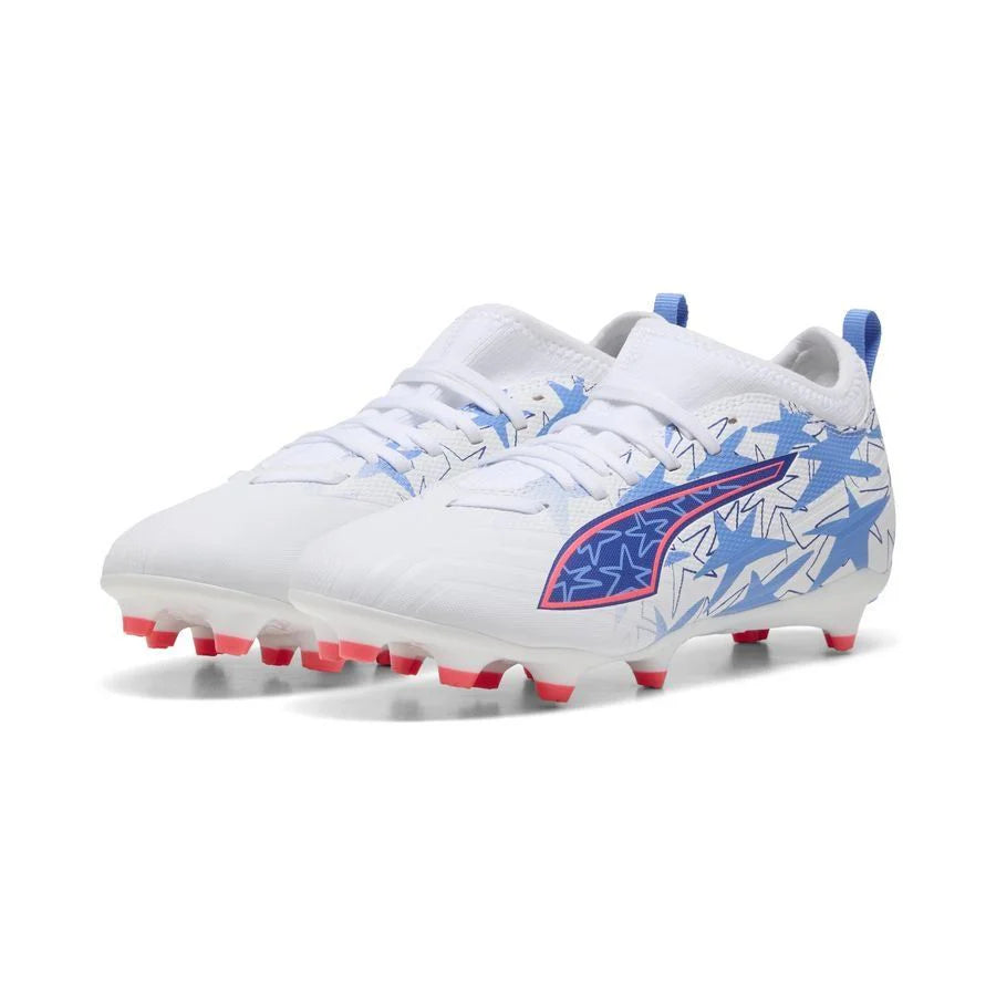 PUMA Ultra 6 Match FG AG Christian Pulisic X Kidsuper FG AG Youth Soccer Cleats White Pink Lilac Dusky Blue