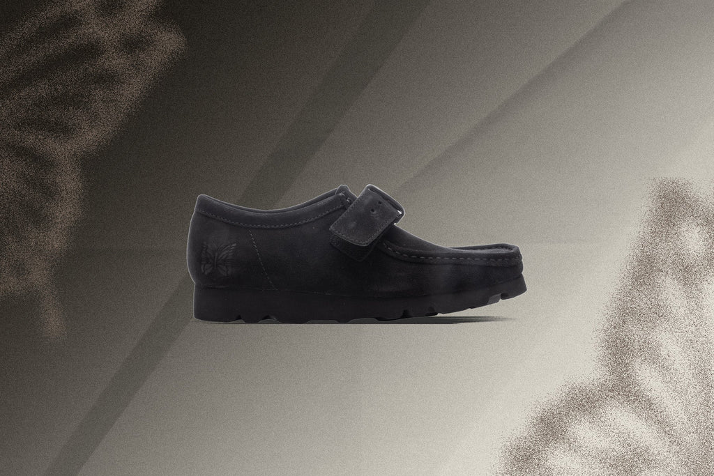 Clarks x Needles Walla Strap Lo Suede Black