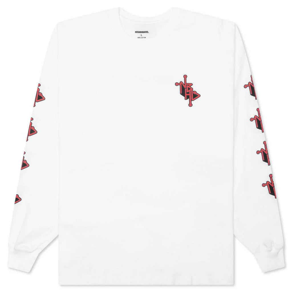 NH L S Tee 12 White