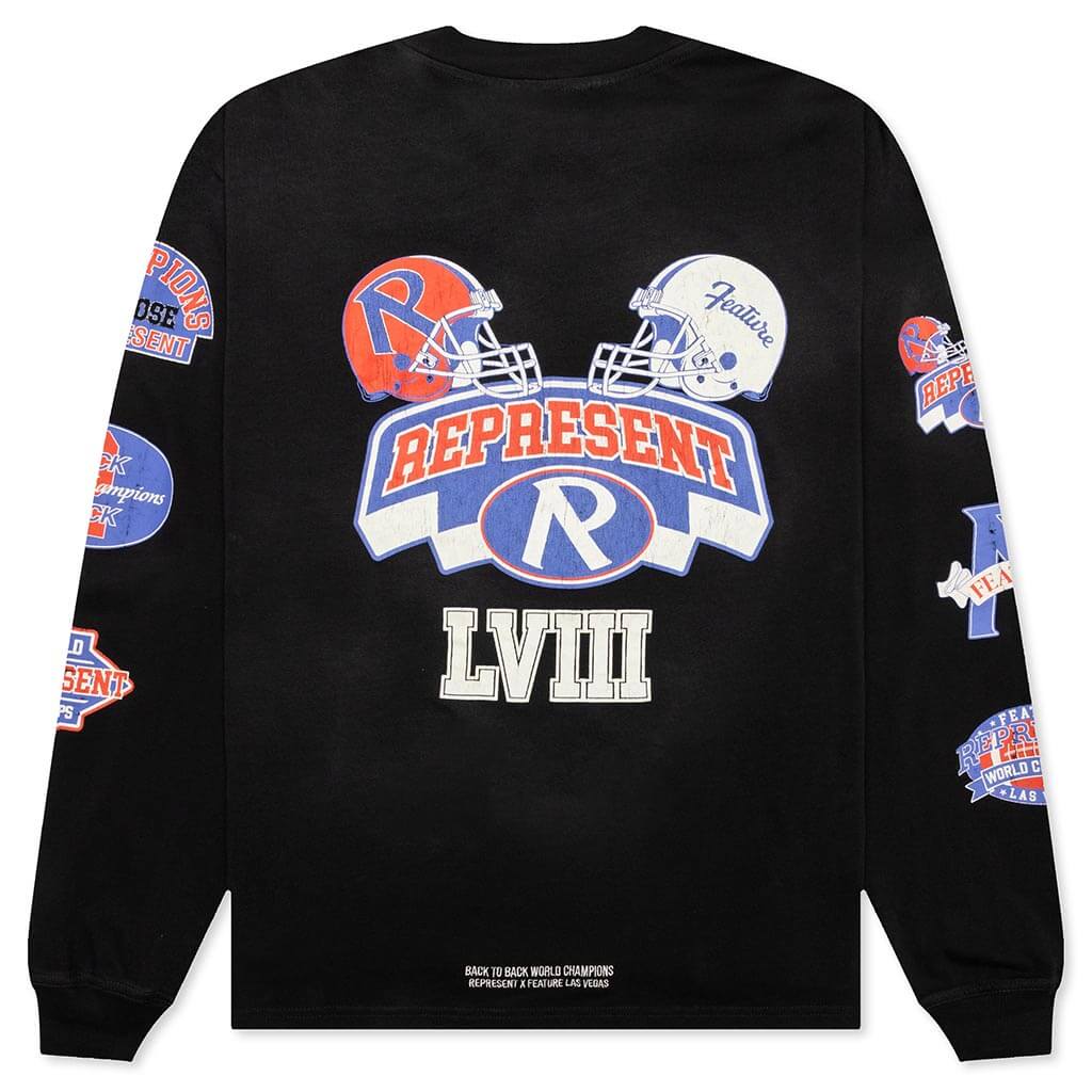 Feature x Represent Champions L S T Shirt Stained Black