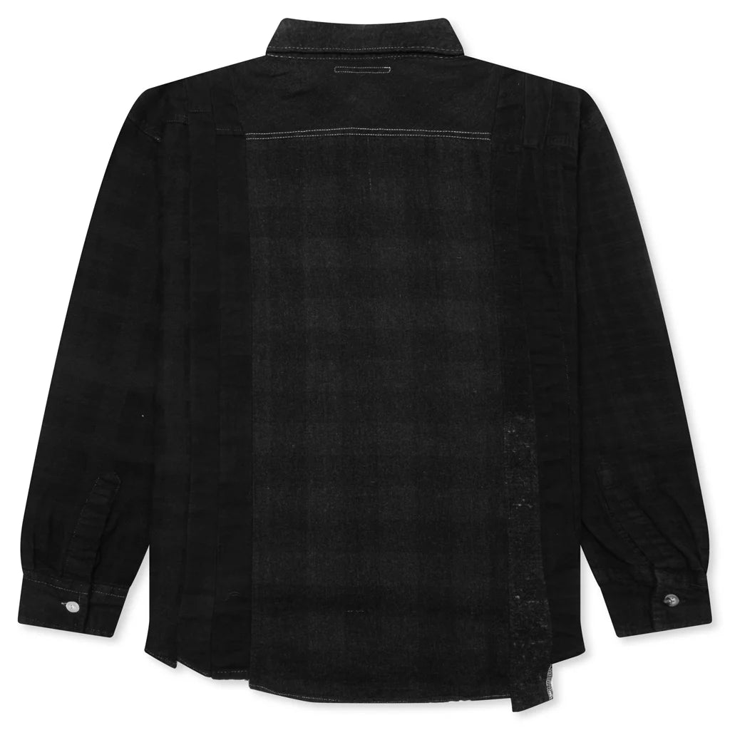 Over Dye 7 Cuts Shirt Black