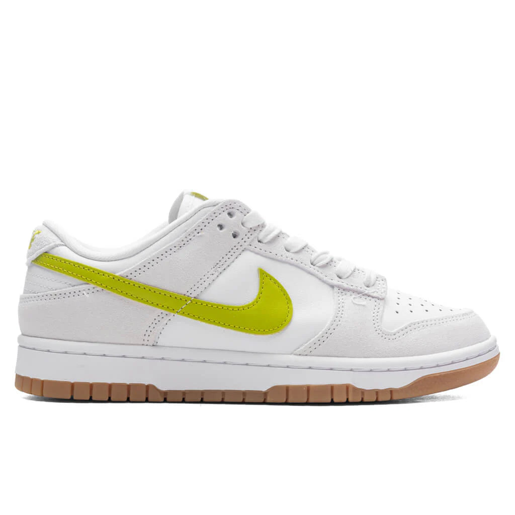 Womens Dunk Low White Bright Cactus Gum Yellow