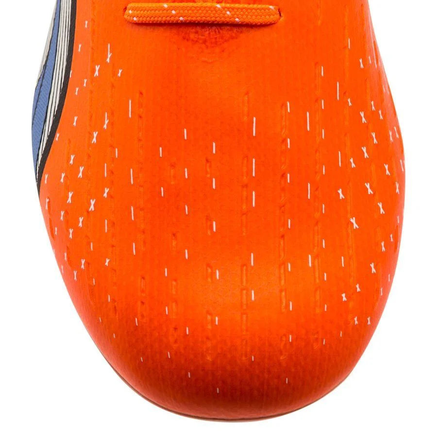 PUMA Ultra Pro FG AG Firm Ground Soccer Cleats Ultra Orange White Blue Glimmer