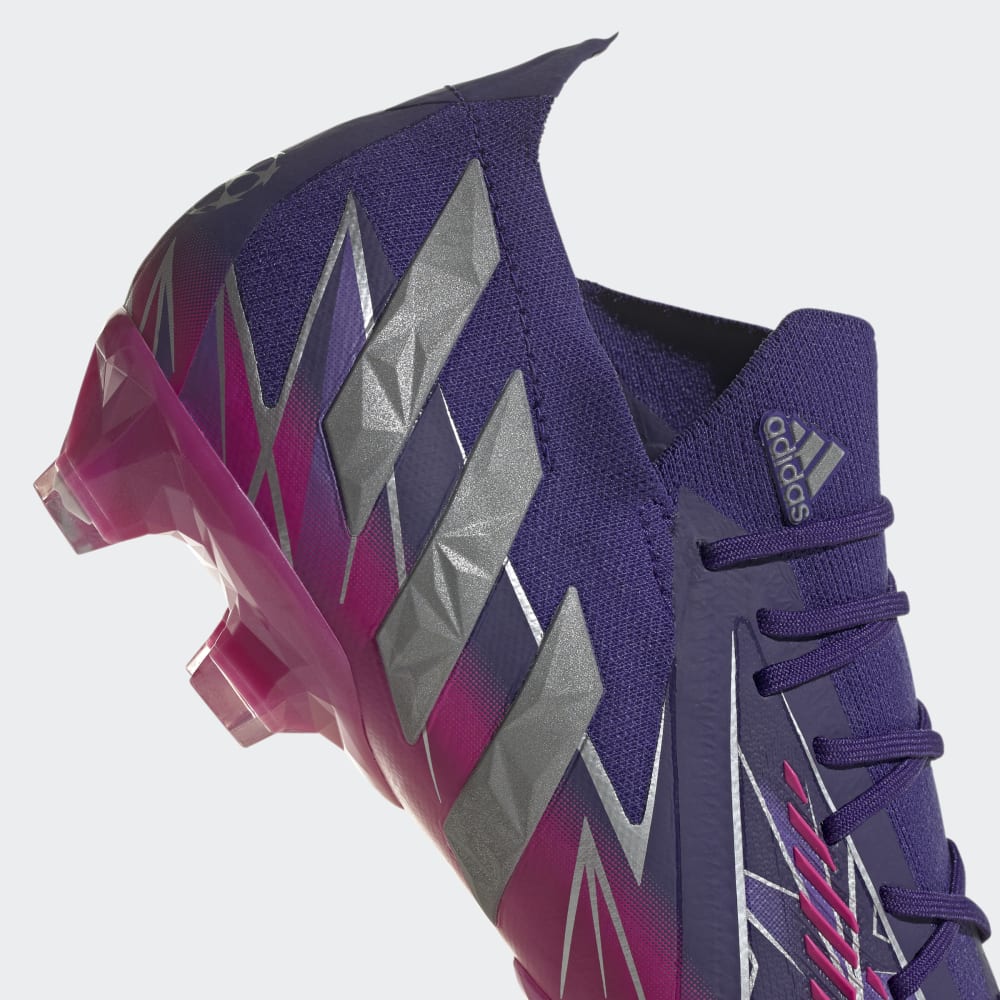 adidas Predator Edge1 FG Low Firm Ground Boots Team College Purple Silver Metallic Team Shock Pink